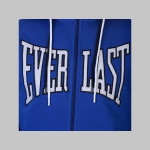 Everlast royal modrá mikina na zips s kapucou stiahnuteľnou šnúrkou a klokankovým vreckom vpredu, vyšívané veľké logo